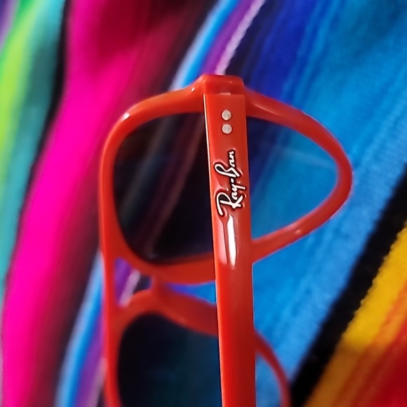 Vintage Limited Edition Red Orange Ray-Ban aviator sunglasses - Picture 4 of 4
